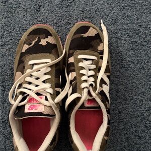 New Balance Camouflage Athletic Shoes - Green, Black, White